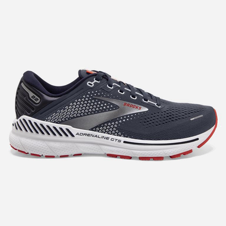 Pánske Brooks Adrenaline Gts 22 Supportive - Cestná Bežecká Obuv - Tmavomodrá (51642-IESV)